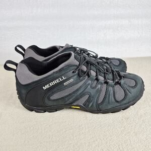 Merrell Chameleon 8 Stretch WP Men's Hiking Shoes Black Grey 10.5 Vibram